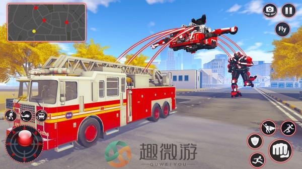 飞行消防员机器人游戏安卓版（Rescue Robot Car Transformation Game）图片2